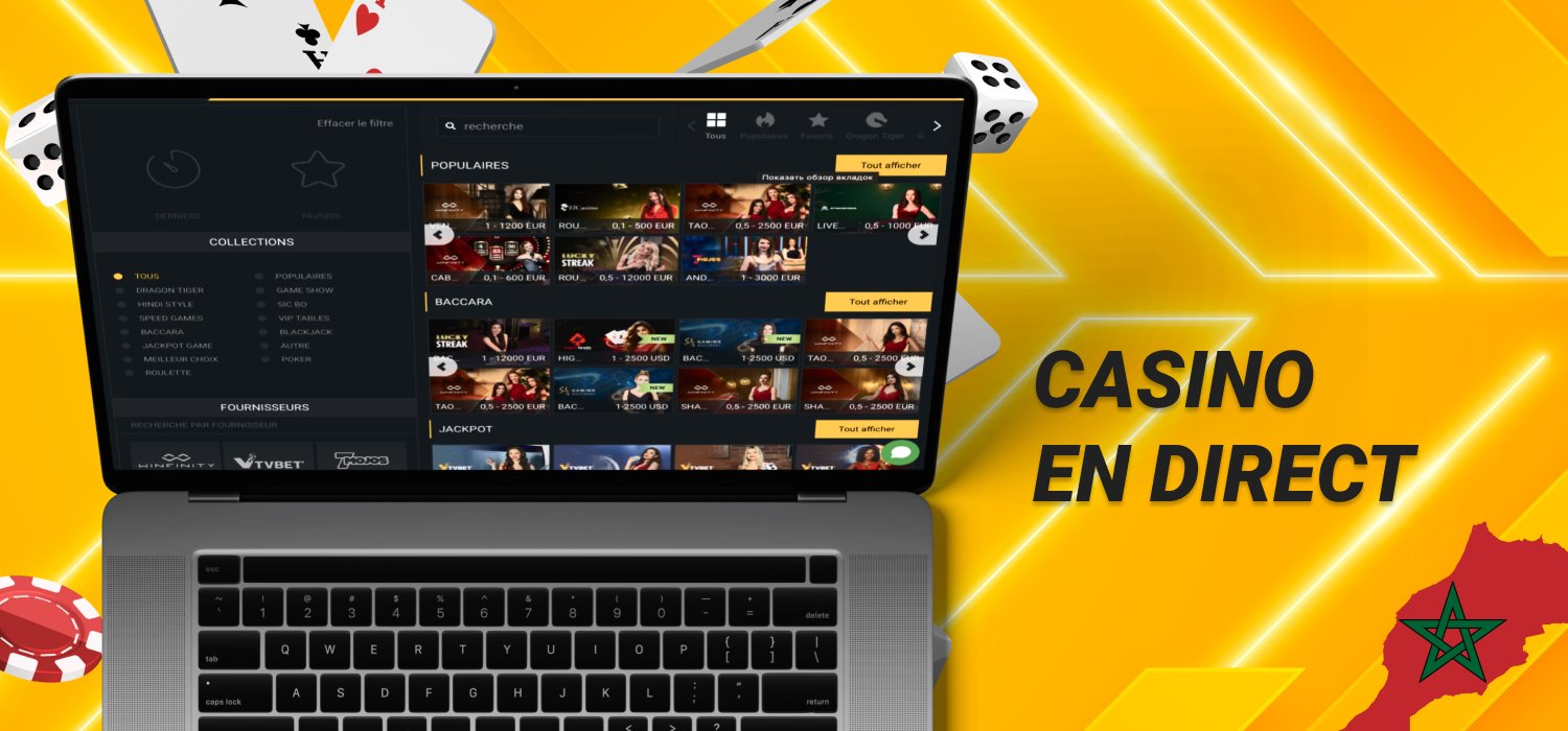 jeux de casino en direct disponibles