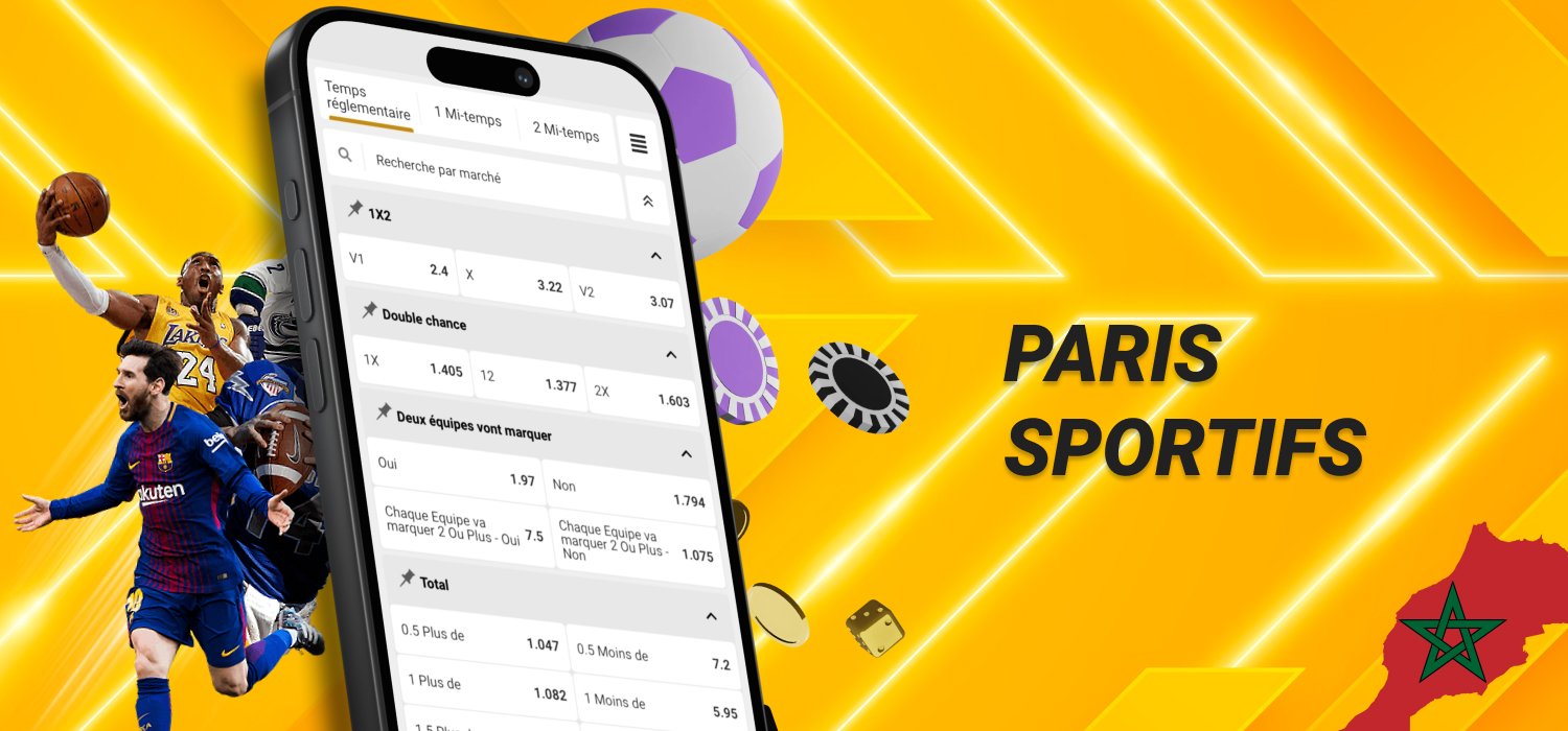 paris sportifs dans l'application mobile