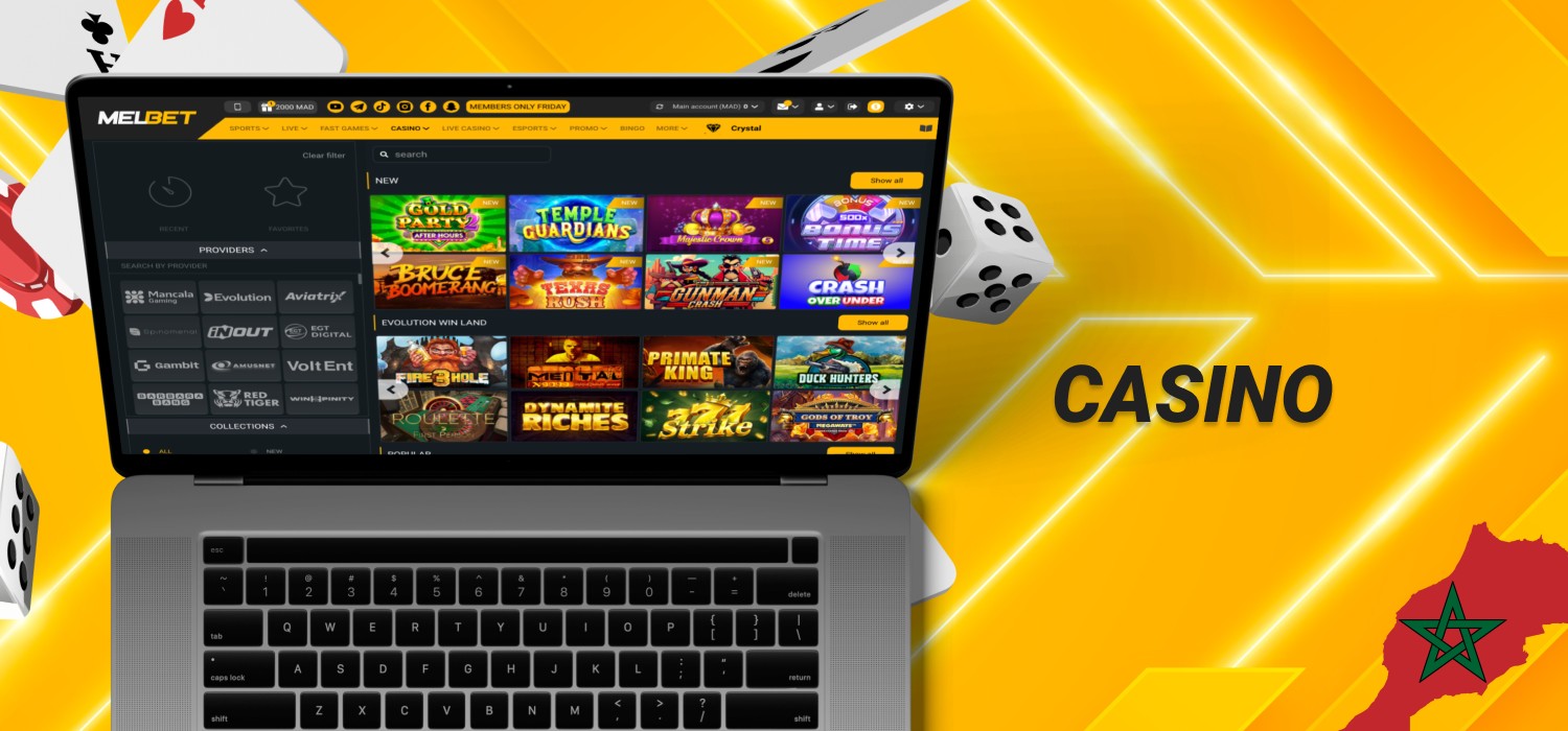 casino games on the bookmaker platform