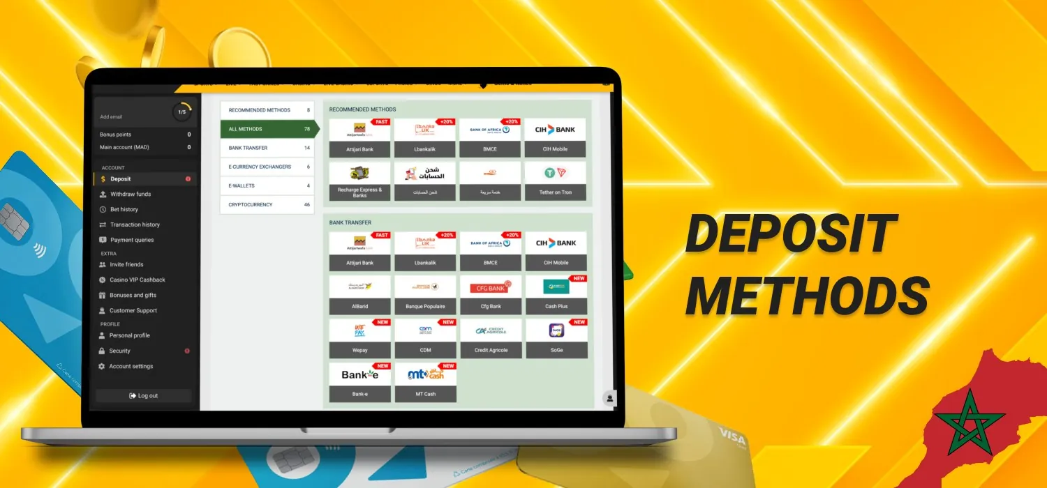 deposit methods in morocco