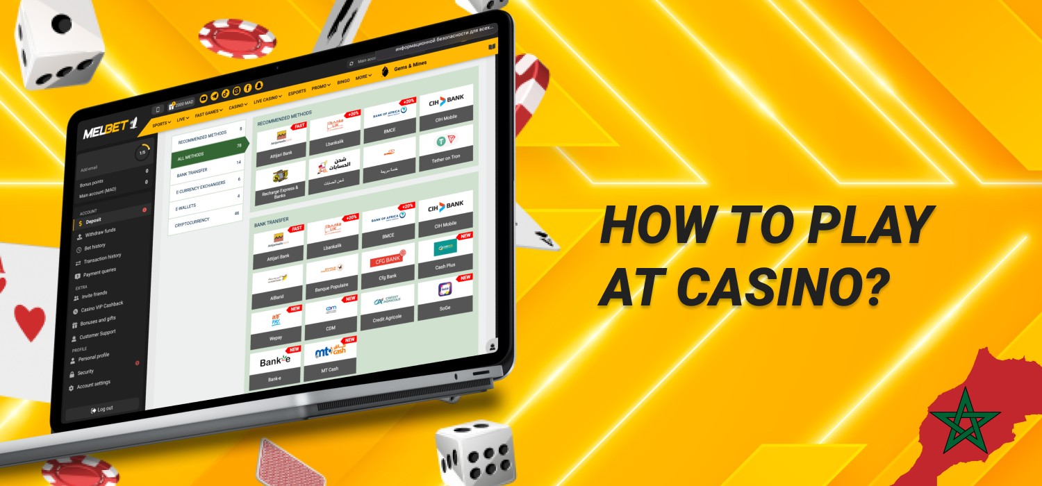 how to start play in casino