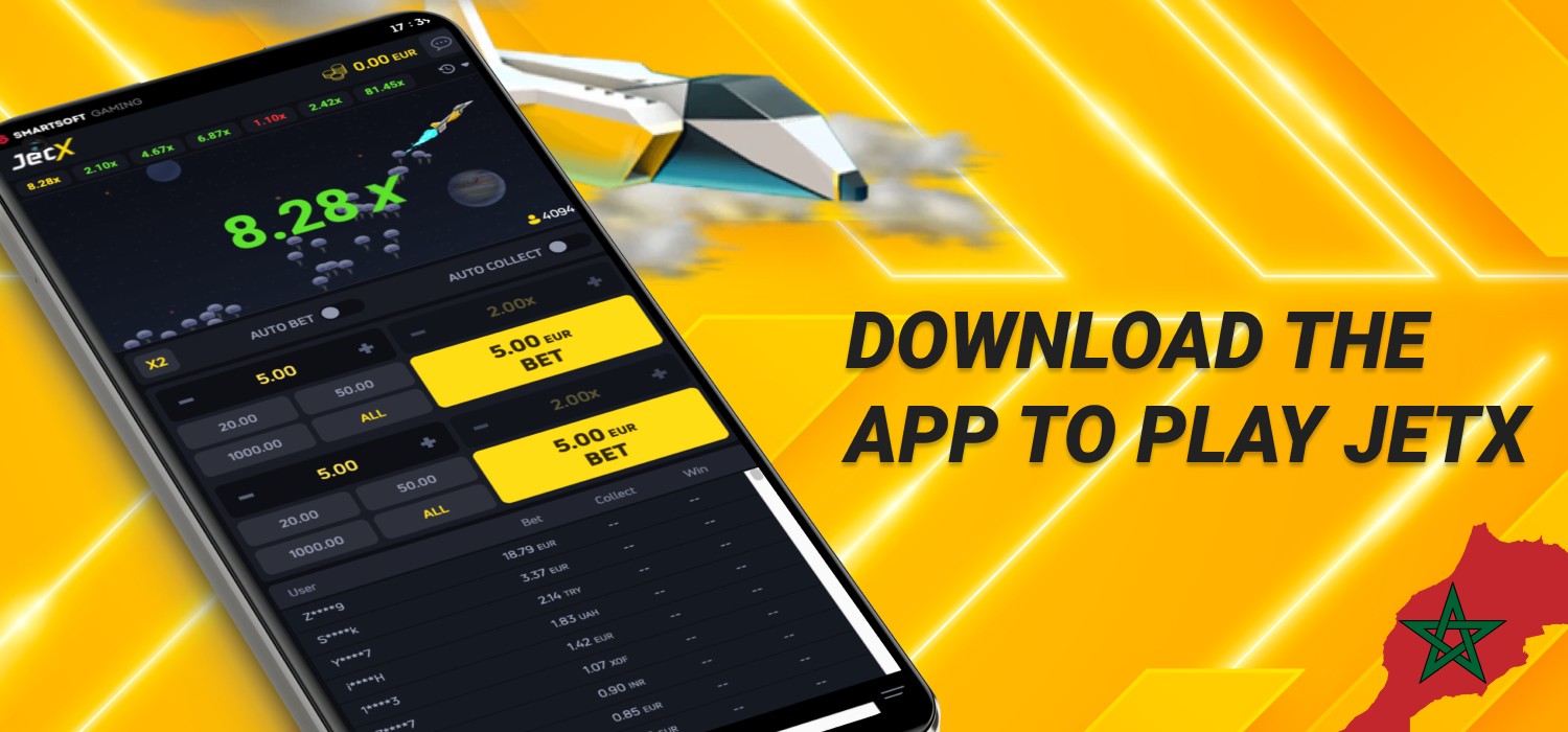 play jetx on mobile phone