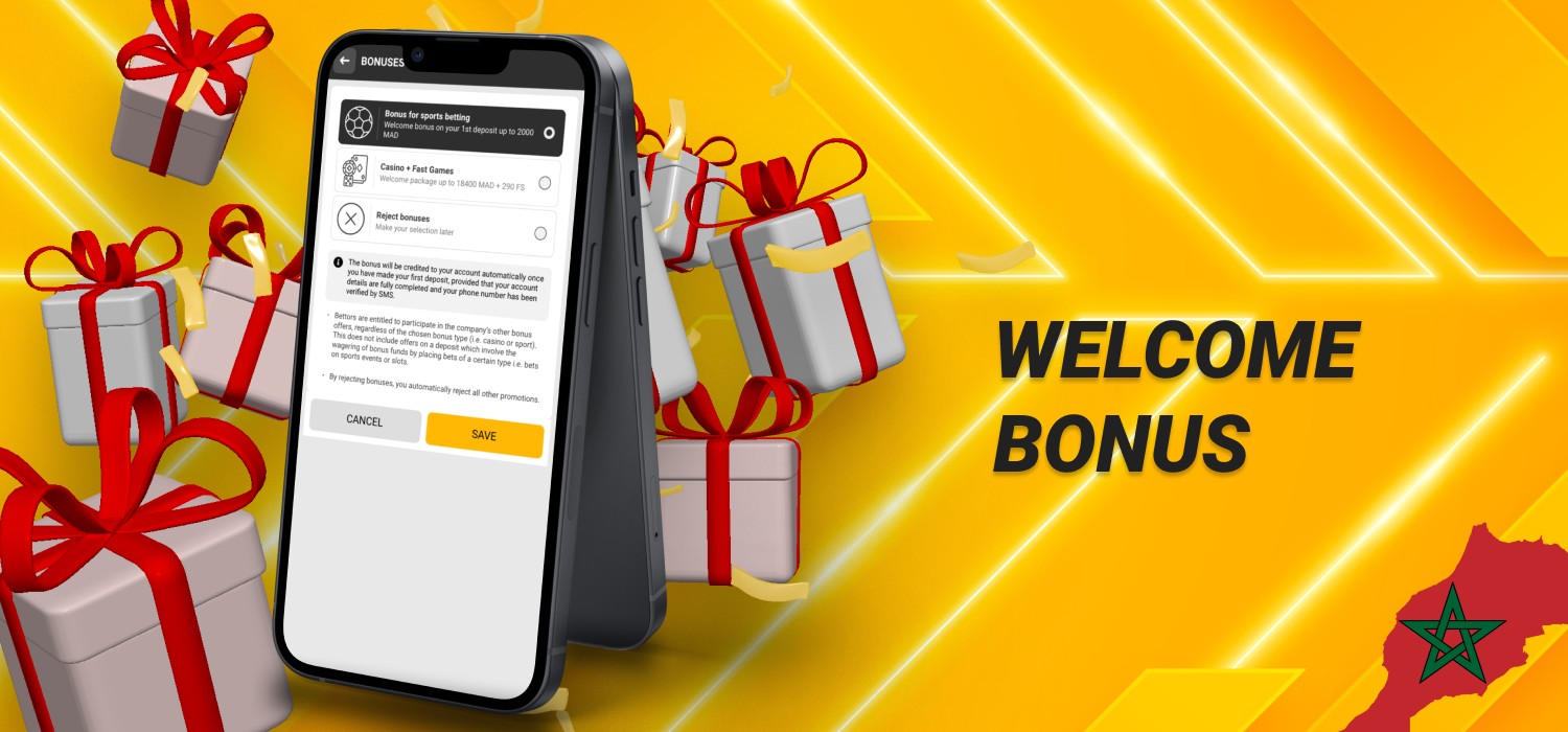 welcome bonus in mobile app